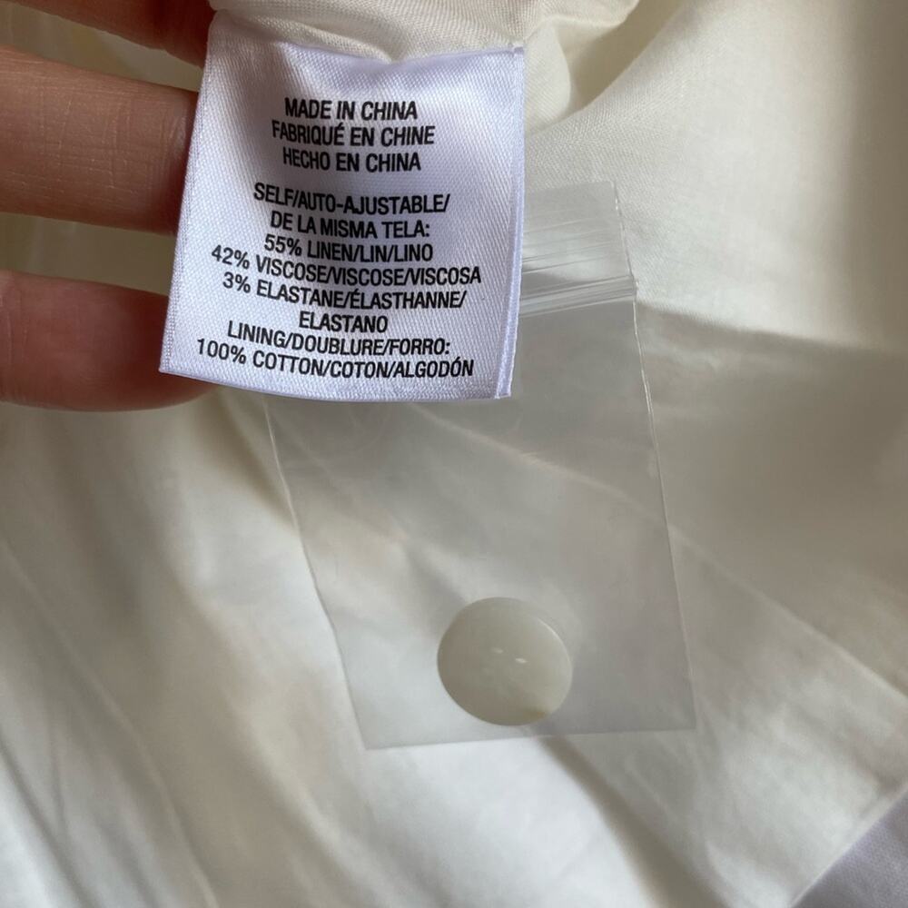 Favorite Daughter Jones Linen Vest Size Small Bright White - Picture 7 of 9
